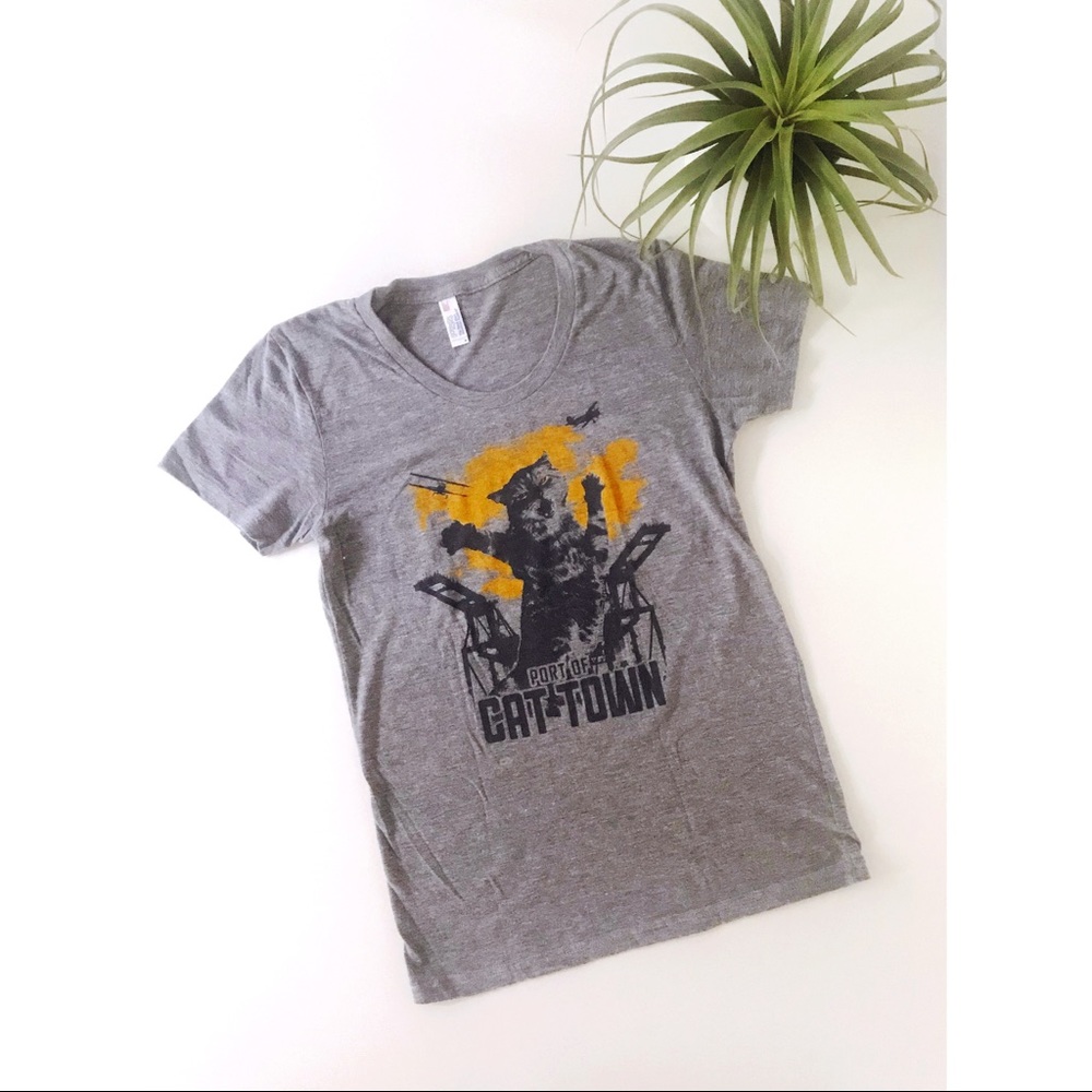 American Apparel Gray Track Shirt